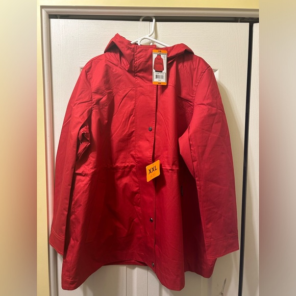 Hunter red rain jacket new w/tags - Picture 2 of 3